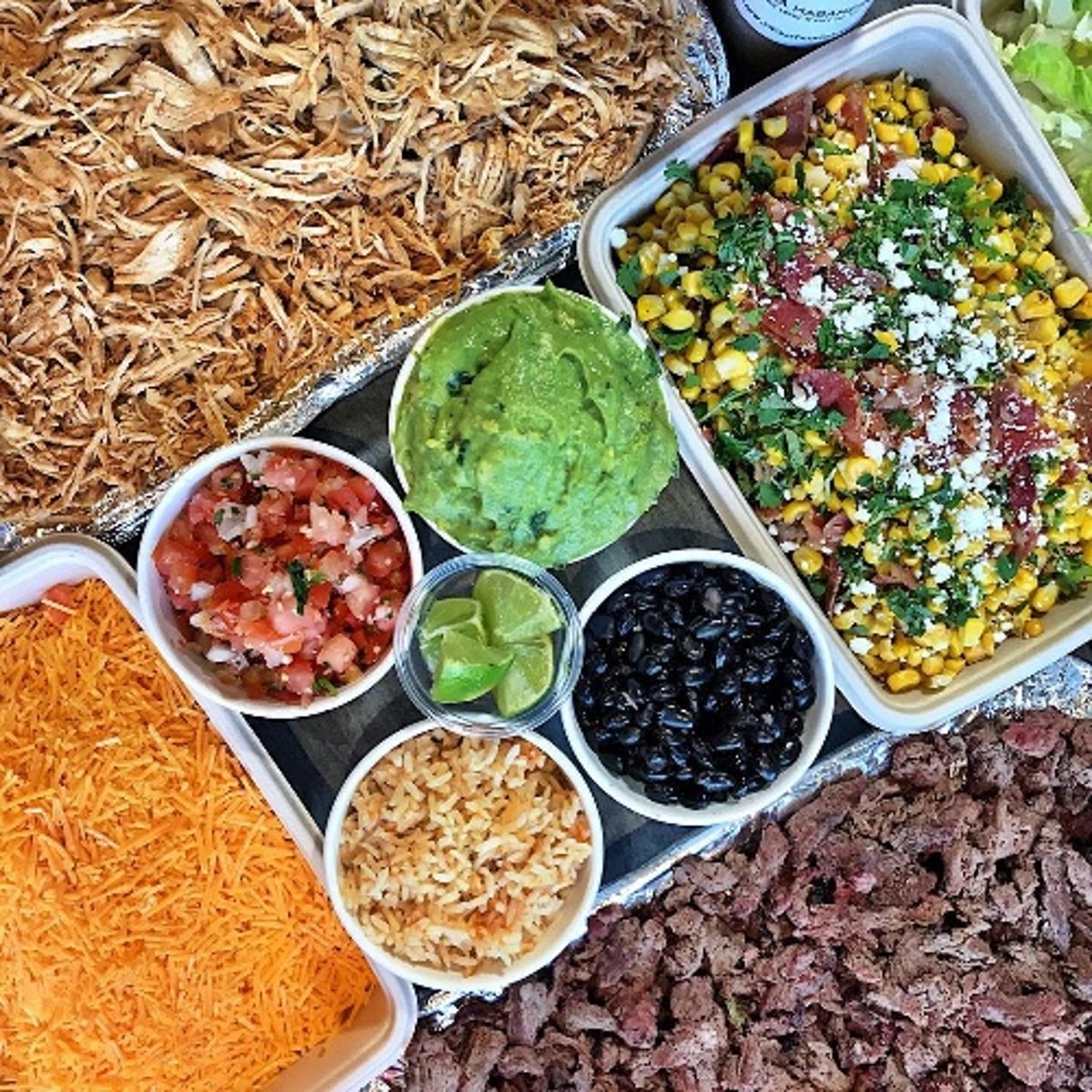 Taco buffet for wedding welcome party